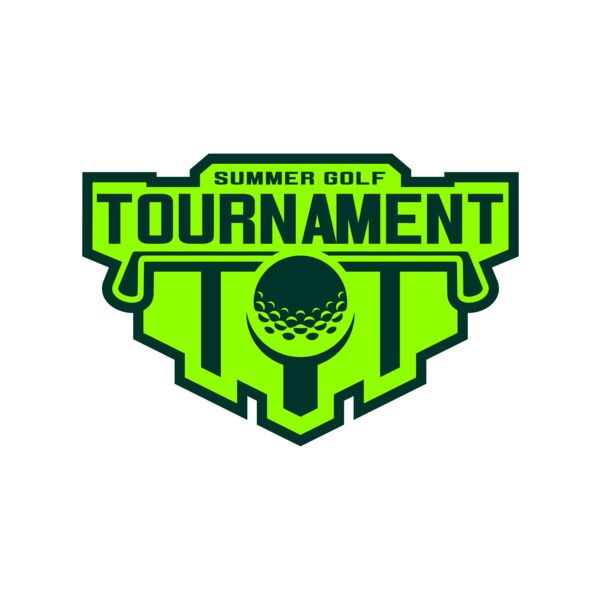 Tournament Summer golf logo template Miniaturansicht