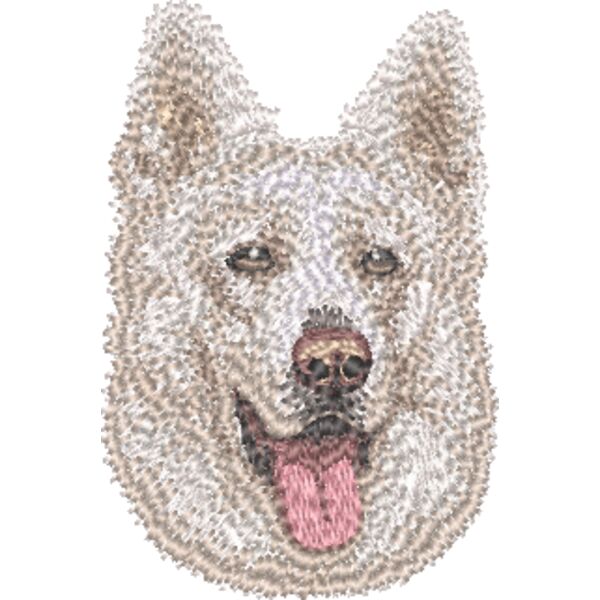 Weißer Schweizer Schäferhund Kopf 2 Miniaturansicht